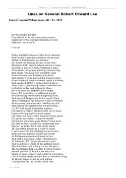 Lines on General Robert Edward Lee