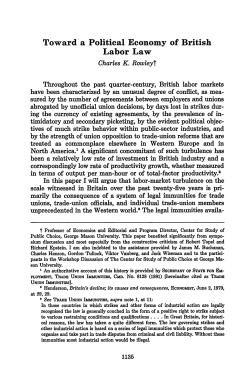 Toward a Political Economy of British Labor Law
