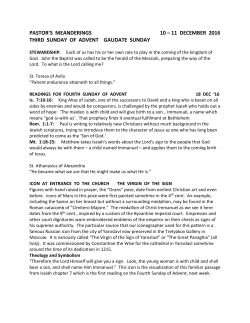 PASTOR`S MEANDERINGS 10 &ndash; 11 DECEMBER 2016 THIRD