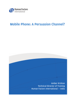 Mobile Phone: A Persuasion Channel?