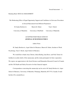 Hershcovis, S. M., Parker, S. K., Reich, T. C., (forthcoming).