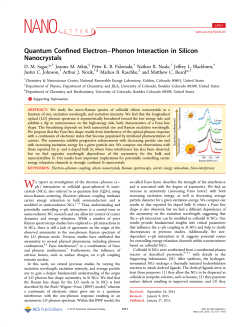 Quantum Confined Electron–Phonon Interaction