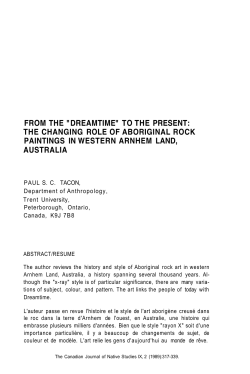 "dreamtime" to the present: the changing role of aboriginal rock