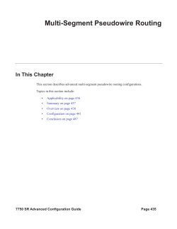 Multi-Segment Pseudowire Routing