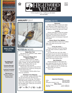 january - Highwood Village Apartments