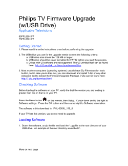 Philips TV Firmware Upgrade (w/USB Drive)