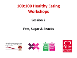 Fats Sugar and Snacks workshop slides