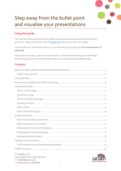 Step away from the bullet point and visualise your presentations