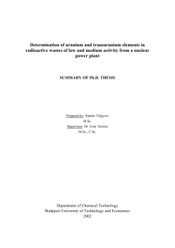 Determination of uranium and transuranium elements in radioactive