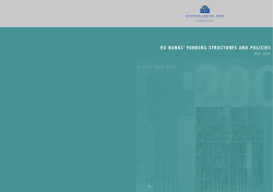 EU banks` funding structures and policies - ECB