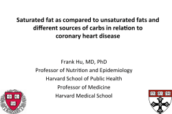 Saturated fat as compared to unsaturated fats and different sources