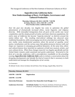 Superdiversity California Style - UCLA Institute of American Cultures