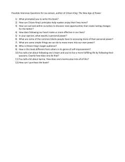 Possible Interview Questions for Les Jensen, author of Citizen King