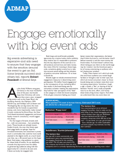 Engage emotionally with big event ads