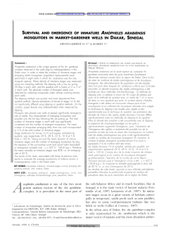 Survival and emergence of immature anopheles