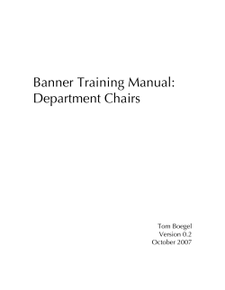 Banner Training Manual