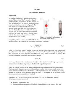 A rotame made of weight, w flow and example term &ldquo;flo material than
