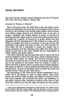 The Child Savers: Juvenile Justice Observed