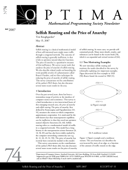 N Selfish Routing and the Price of Anarchy