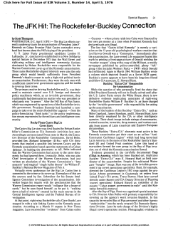 The JFK Hit: The Rockefeller-Buckley Connection