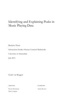 Identifying and Explaining Peaks in Music Playing Data - UvA-DARE