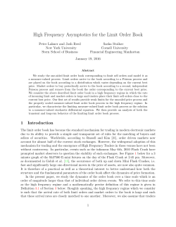 High Frequency Asymptotics for the Limit Order Book
