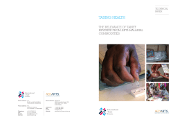 Taxing Health: The Relevance of Tariff Revenue from Anti