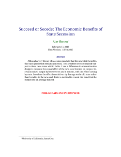 Succeed or Secede: The Economic Benefits of