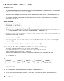comprehension answers