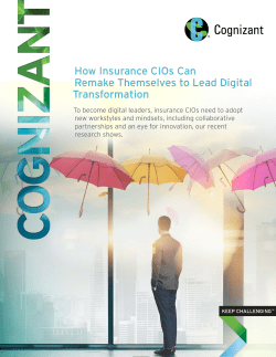 How Insurance CIOs Can Remake Themselves to Lead