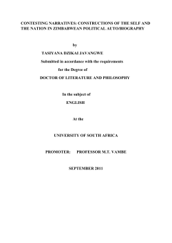 CONTESTING NARRATIVES: CONSTRUCTIONS OF