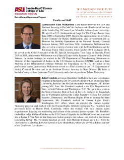 faculty bios - Sandra Day O`Connor College of Law