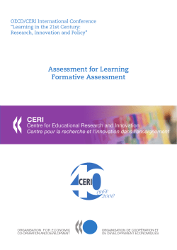 Assessment for Learning Formative Assessment