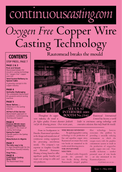 Oxygen Free Copper Wire Casting Technology