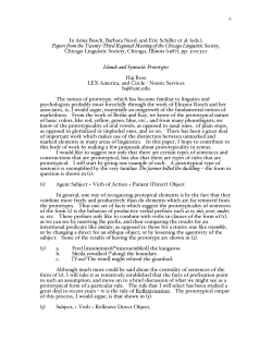 Islands and Syntactic Prototypes