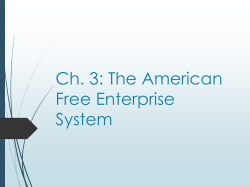 Ch. 3: The American Free Enterprise System