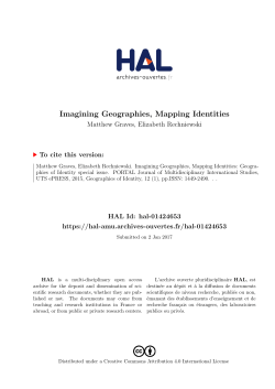 Imagining Geographies, Mapping Identities