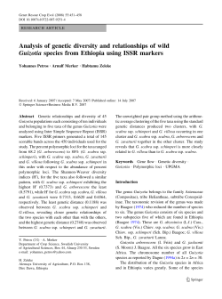 Analysis of genetic diversity and relationships of wild Guizotia