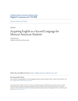 Acquiring English as a Second Language for Mexican American