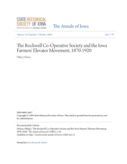 The Rockwell Co-Operative Society and the Iowa Farmers` Elevator