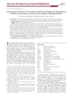 Association of Factor V Secretion with Protein Kinase B Signaling in