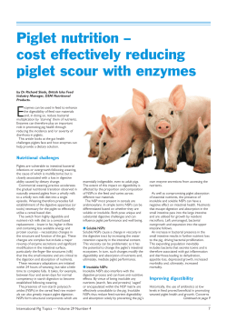 Piglet nutrition