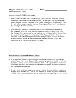 AP English Literature and Composition Name: Unit 1: Tenacity and