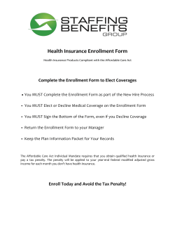 Health Insurance Enrollment Form