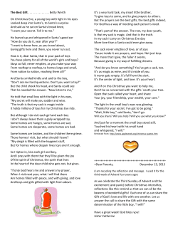 The Weekly Word from Sister Catherine ~ December 13