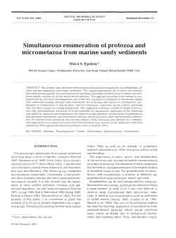 Simultaneous enumeration of protozoa and micrometazoa from