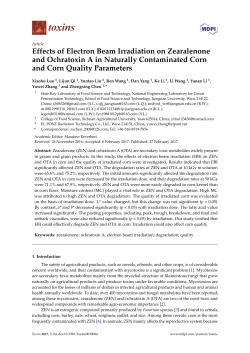 Effects of Electron Beam Irradiation on Zearalenone and Ochratoxin