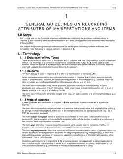 RDA: Resource Description and Access