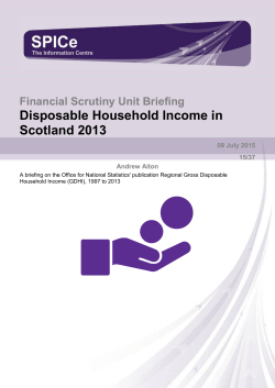 Disposable Household Income in Scotland 2013
