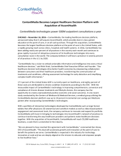 ContextMedia Becomes Largest Healthcare Decision